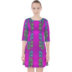 Flowers In A Rainbow Liana Forest Festive Pocket Dress by pepitasart