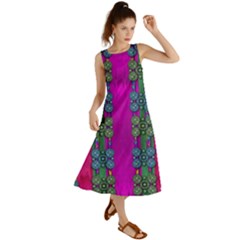 Flowers In A Rainbow Liana Forest Festive Summer Maxi Dress by pepitasart