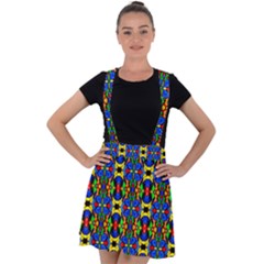 Abstract 36 Velvet Suspender Skater Skirt