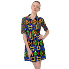 Abstract 36 Belted Shirt Dress