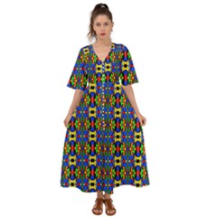 Abstract 36 Kimono Sleeve Boho Dress