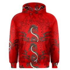 Chinese Dragon On Vintage Background Men s Pullover Hoodie by FantasyWorld7