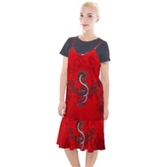 Chinese Dragon On Vintage Background Camis Fishtail Dress by FantasyWorld7