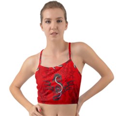 Chinese Dragon On Vintage Background Mini Tank Bikini Top