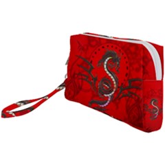 Chinese Dragon On Vintage Background Wristlet Pouch Bag (small)