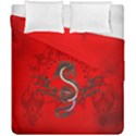 Chinese Dragon On Vintage Background Duvet Cover Double Side (California King Size) View2