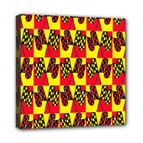 Race Flag Mini Canvas 8  x 8  (Stretched)