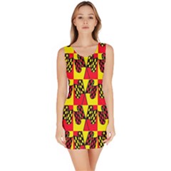 Race Flag Bodycon Dress