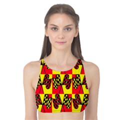 Race Flag Tank Bikini Top