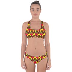 Race Flag Cross Back Hipster Bikini Set