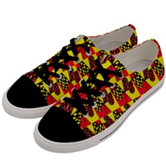 Race Flag Men s Low Top Canvas Sneakers