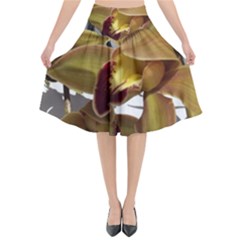 Orchids  1 1 Flared Midi Skirt by bestdesignintheworld