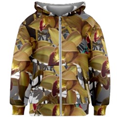 Orchids  1 1 Kids  Zipper Hoodie Without Drawstring