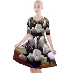 Tulips 1 3 Quarter Sleeve A-line Dress by bestdesignintheworld