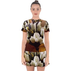 Tulips 1 3 Drop Hem Mini Chiffon Dress by bestdesignintheworld