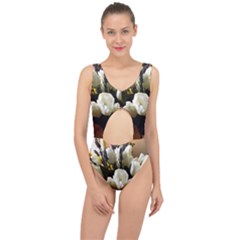 Tulips 1 3 Center Cut Out Swimsuit by bestdesignintheworld