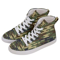 Curve Shape Seamless Camouflage Pattern Women s Hi-top Skate Sneakers by Vaneshart