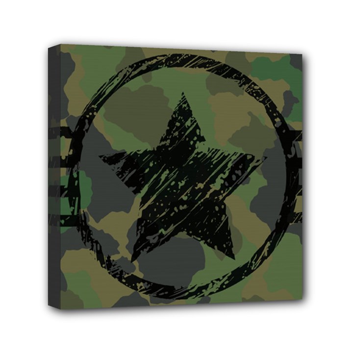 Military Camouflage Design Mini Canvas 6  x 6  (Stretched)