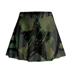 Military Camouflage Design Mini Flare Skirt by Vaneshart