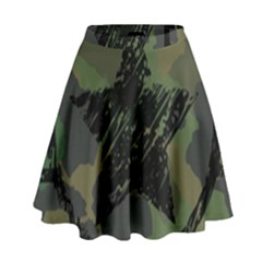 Military Camouflage Design High Waist Skirt by Vaneshart