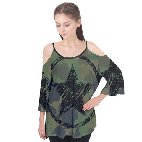 Military Camouflage Design Flutter Tees by Vaneshart