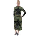 Military Camouflage Design Velvet Maxi Wrap Dress View2