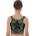 Military Camouflage Design Velvet Crop Top View2