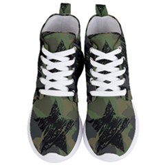 Military Camouflage Design Women s Lightweight High Top Sneakers by Vaneshart