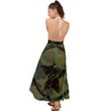 Military Camouflage Design Backless Maxi Beach Dress View2