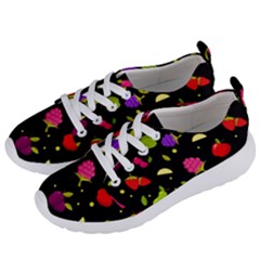 Vector Seamless Summer Fruits Pattern Colorful Cartoon Background Women s Lightweight Sports Shoes by Vaneshart