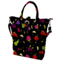 Vector Seamless Summer Fruits Pattern Colorful Cartoon Background Buckle Top Tote Bag View1