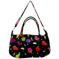 Vector Seamless Summer Fruits Pattern Colorful Cartoon Background Removal Strap Handbag by Vaneshart