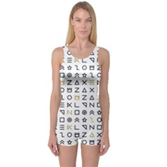 Memphis Seamless Patterns One Piece Boyleg Swimsuit by Vaneshart