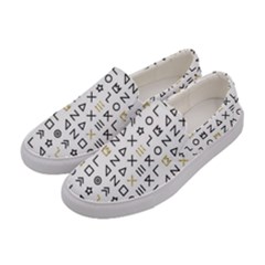 Memphis Seamless Patterns Women s Canvas Slip Ons by Vaneshart