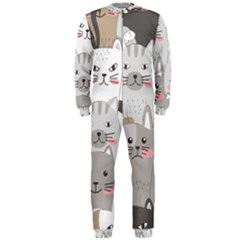 Hand Draw Cats Seamless Pattern Onepiece Jumpsuit (men)  by Vaneshart