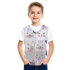 Hand Draw Cats Seamless Pattern Kids  Sportswear by Vaneshart