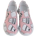 Cute Cats Cartoon Seamless Pattern Men s Lightweight Slip Ons View1