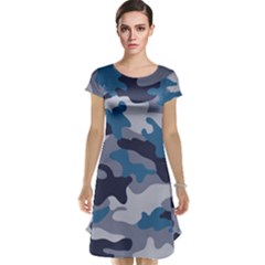 Military Seamless Pattern Cap Sleeve Nightdress by Vaneshart