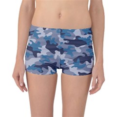 Military Seamless Pattern Reversible Boyleg Bikini Bottoms by Vaneshart