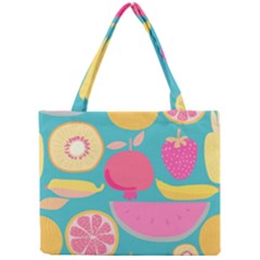 Seamless Pattern With Fruit Vector Illustrations Gift Wrap Design Mini Tote Bag by Vaneshart