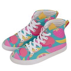 Seamless Pattern With Fruit Vector Illustrations Gift Wrap Design Women s Hi-top Skate Sneakers by Vaneshart