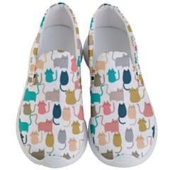 Cute Seamless Pattern Happy Kitty Kitten Cat Men s Lightweight Slip Ons by Vaneshart