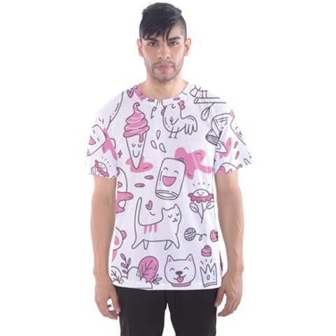 Set Kawaii Doodles Men s Sports Mesh Tee by Vaneshart