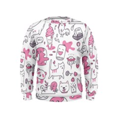 Set Kawaii Doodles Kids  Sweatshirt by Vaneshart