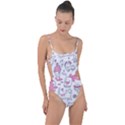 Set Kawaii Doodles Tie Strap One Piece Swimsuit View1