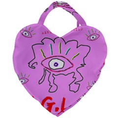 Designed By Revolution Child  u G L Y  Giant Heart Shaped Tote