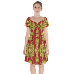 Rby 55 Short Sleeve Bardot Dress by ArtworkByPatrick