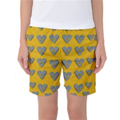 Butterfly Cartoons In Hearts Women s Basketball Shorts by pepitasart