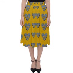 Butterfly Cartoons In Hearts Classic Midi Skirt by pepitasart