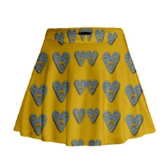 Butterfly Cartoons In Hearts Mini Flare Skirt by pepitasart